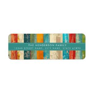 Distressed Stripe Background Return Address Labels