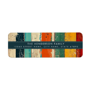 Distressed Stripe Background Return Address Labels