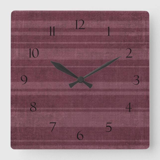 Distressed Stripe Pattern Wall Clock (Front)