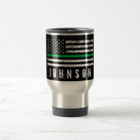 Distressed Style American Thin Green Line Flag