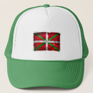 Distressed style Basque flag: Ikurriña, Trucker Hat