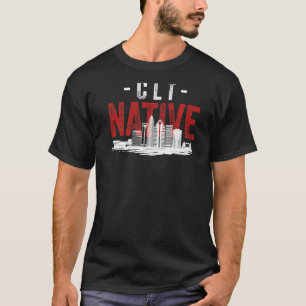 Distressed Style Charlotte City Native Home Grown T-Shirt
