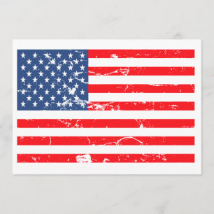 Distressed style USA flag Party Invite