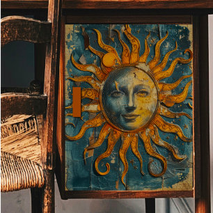 Distressed Sun Decoupage Tissue Paper