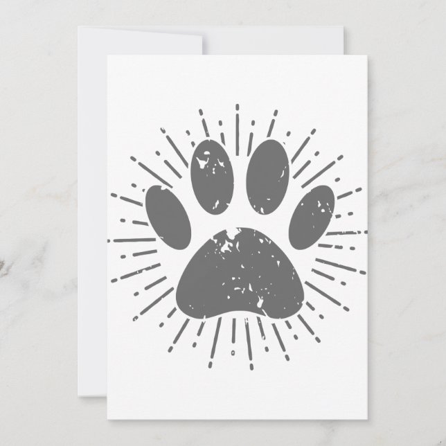 Distressed Sunbeam Dog Paw Print (Front)