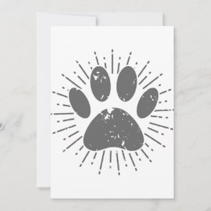 Distressed Sunbeam Dog Paw Print
