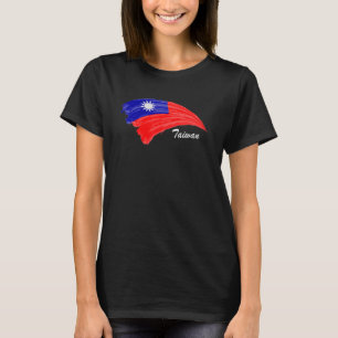Distressed Taiwan Flag Support For Taiwan I Love T T-Shirt