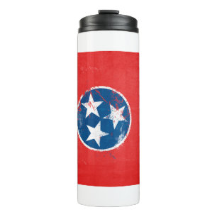 Distressed Tennessee Flag Thermal Tumbler