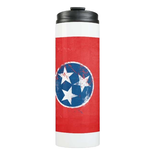 Distressed Tennessee Flag Thermal Tumbler (Front)