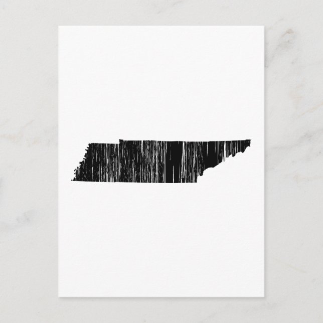 Distressed Tennessee State Outline Postcard (Front)