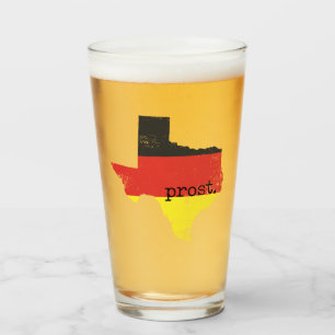 Distressed Texas German Flag Prost Glass