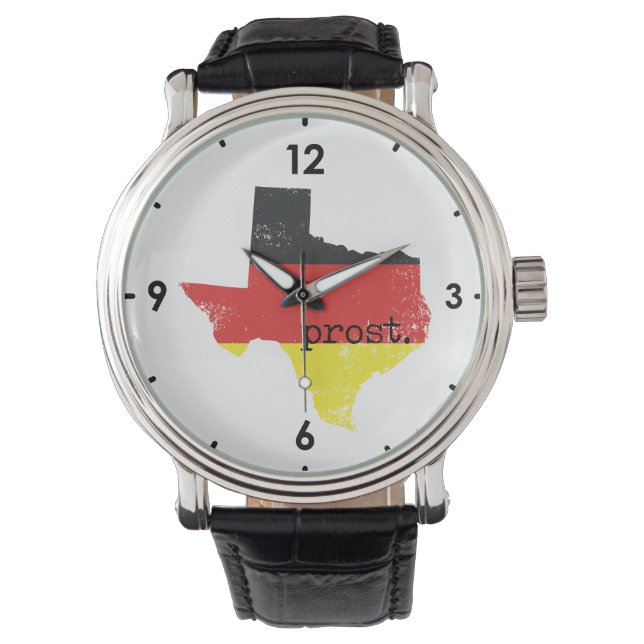 Distressed Texas German Flag Prost Watch (Front)