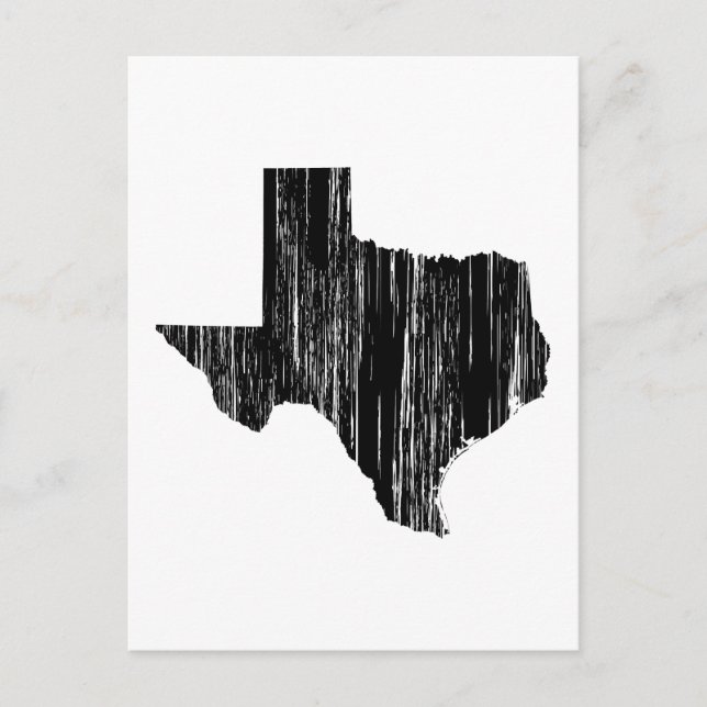 Distressed Texas State Outline Postcard (Front)