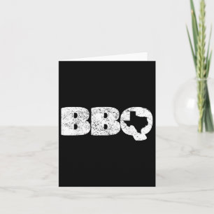 Distressed Texas Tx Map Bbq Outfit Barbecue Simple Card