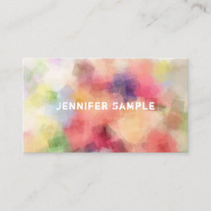 Distressed Text Elegant Modern Abstract Template Business Card