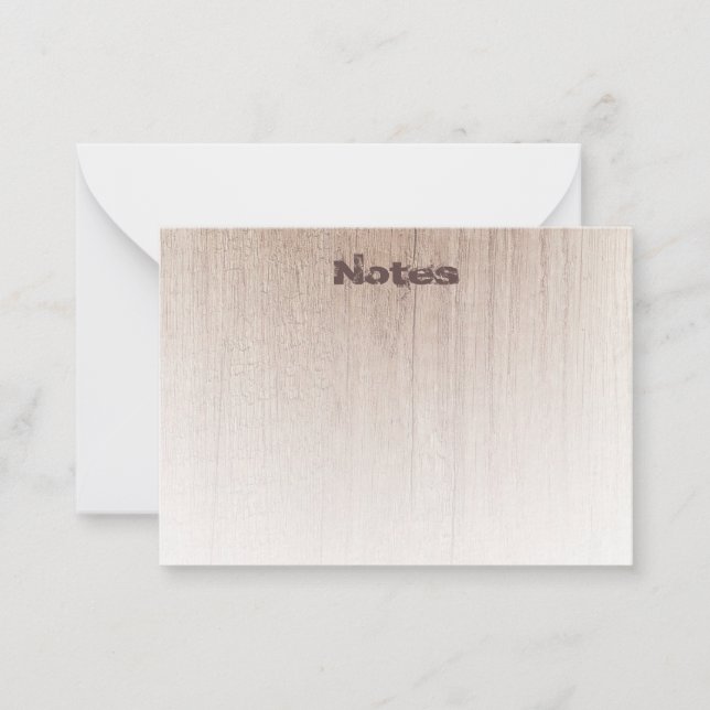 Distressed Text Elegant Wood Look Modern Template (Front)