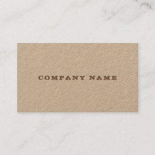 Distressed Text Template Luxury Real Kraft Paper Business Card