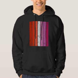 Distressed The Flag For The Lesbian Proud Lgbt Hoodie