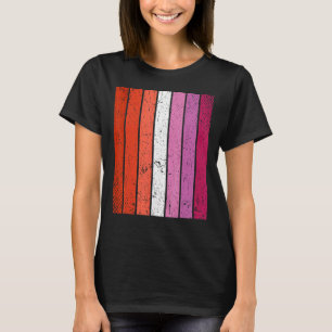 Distressed The Flag For The Lesbian Proud Lgbt T-Shirt