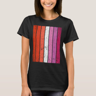 Distressed The Flag For The Lesbian Proud Lgbt T-Shirt