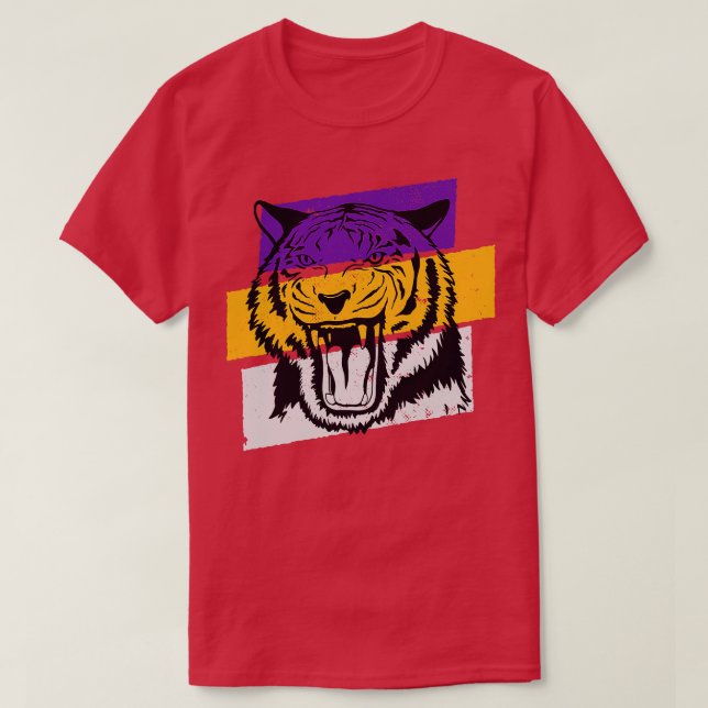 Distressed Tiger Roar T-Shirt (Design Front)