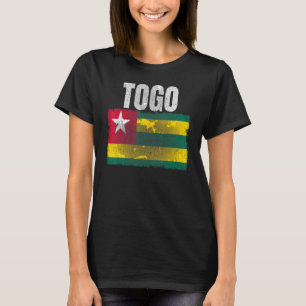 Distressed Togo Flag Graphic For Men Women Kids To T-Shirt