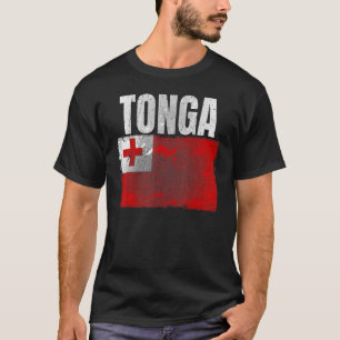 Distressed Tonga Flag Graphic For Men Women Kids T T-Shirt