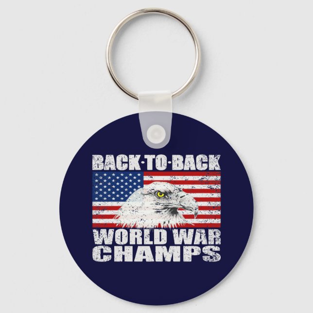 Distressed U.S. World War Champs Keychain (Front)