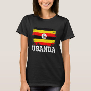 Distressed Uganda Flag Men Women Kid Patriotic T-Shirt