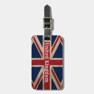 Distressed UK Flag Luggage Tag