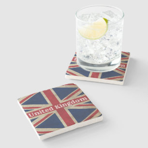 Distressed UK Flag Stone Coaster