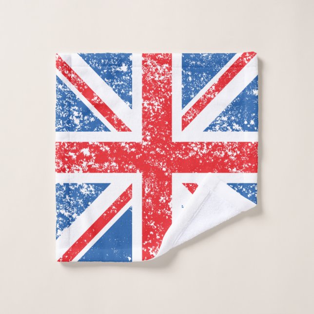 Distressed Union Jack/Flag Wash Cloth (Wash Cloth)