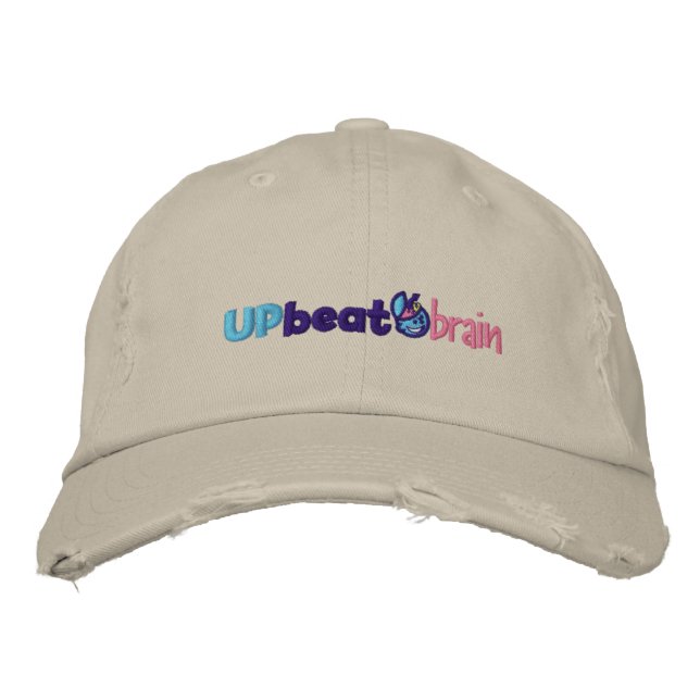 Distressed UpbeatBrain Baseball Hat (Front)