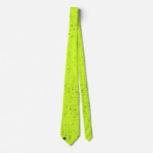 Distressed urban art neon fluid chartreuse addict tie