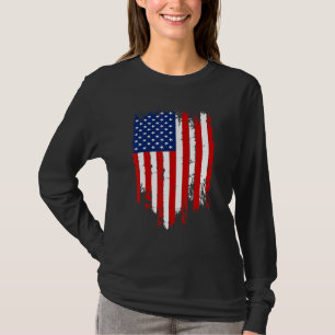 Distressed Usa Flag 4th July American Men Women Pa T-Shirt