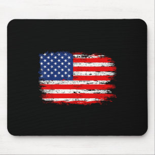 Distressed Usa Flag American 4th Of July Gift Men Mouse Mat