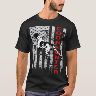 Distressed USA Flag for Coon Hunters T-Shirt