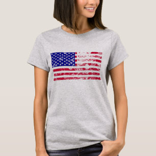 Distressed USA Flag Shirt - Retro Vintage American