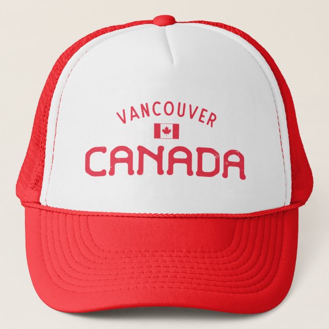 Distressed Vancouver Canada Trucker Hat (Front)