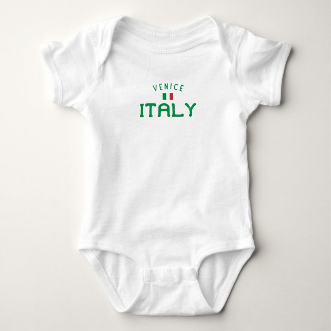 Distressed Venice Italy Baby Bodysuit (Front)