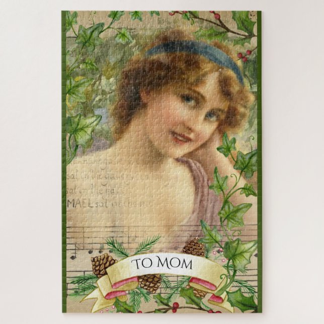 Distressed Victorian Woman in the Garden Jigsaw Puzzle (Vertical)