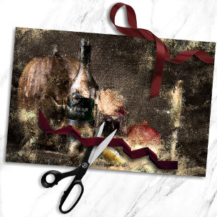 Distressed Vineyard Wine and Apple Grunge Tissue Paper