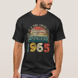 Distressed Vintage Awesome Since June 1965 58th Bi T-Shirt
