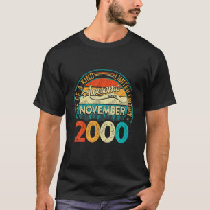 Distressed Vintage Awesome Since November 2000 20  T-Shirt