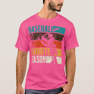Distressed Vintage Baseball Is My Favourite Season T-Shirt