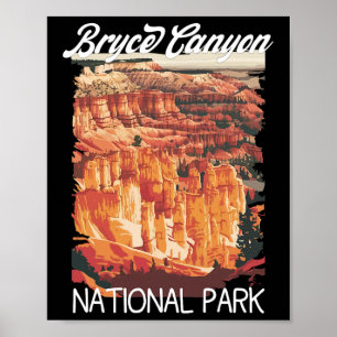 Distressed Vintage Bryce Canyon 2025 National Park Poster