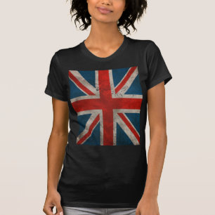 Distressed Vintage Classic British Union Jack flag T-Shirt