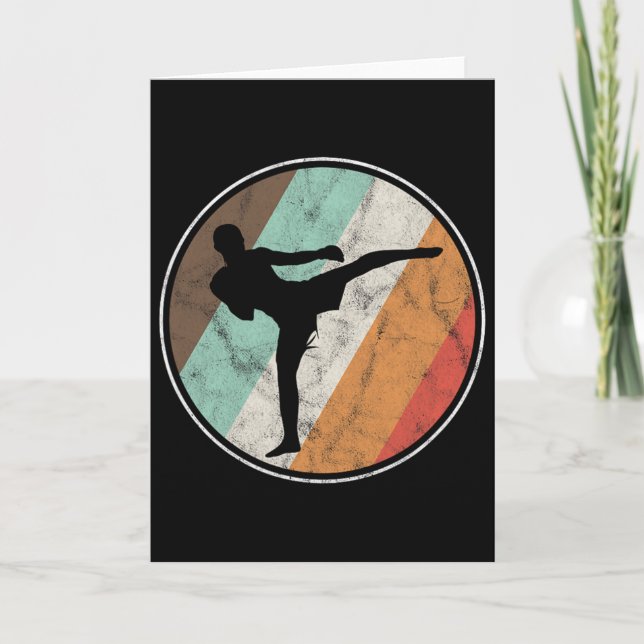 Distressed Vintage Kickboxing Muay Thai  Card (Front)