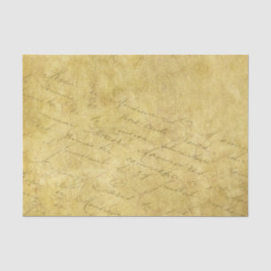 Distressed Vintage Parchment with Writing Tissue Paper