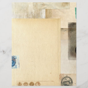 Distressed Vintage Post Journal Scrapbook Paper